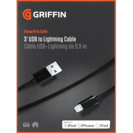 GRIFFIN PRODUCTS INC Griffin GC36670-3 3 ft. USB Cable with Lightning Connector Charge & Sync Cable GC36670-3
